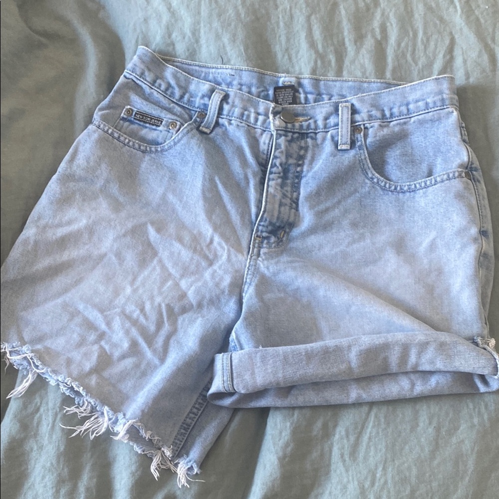 Cut Off Denim Shorts High Rise